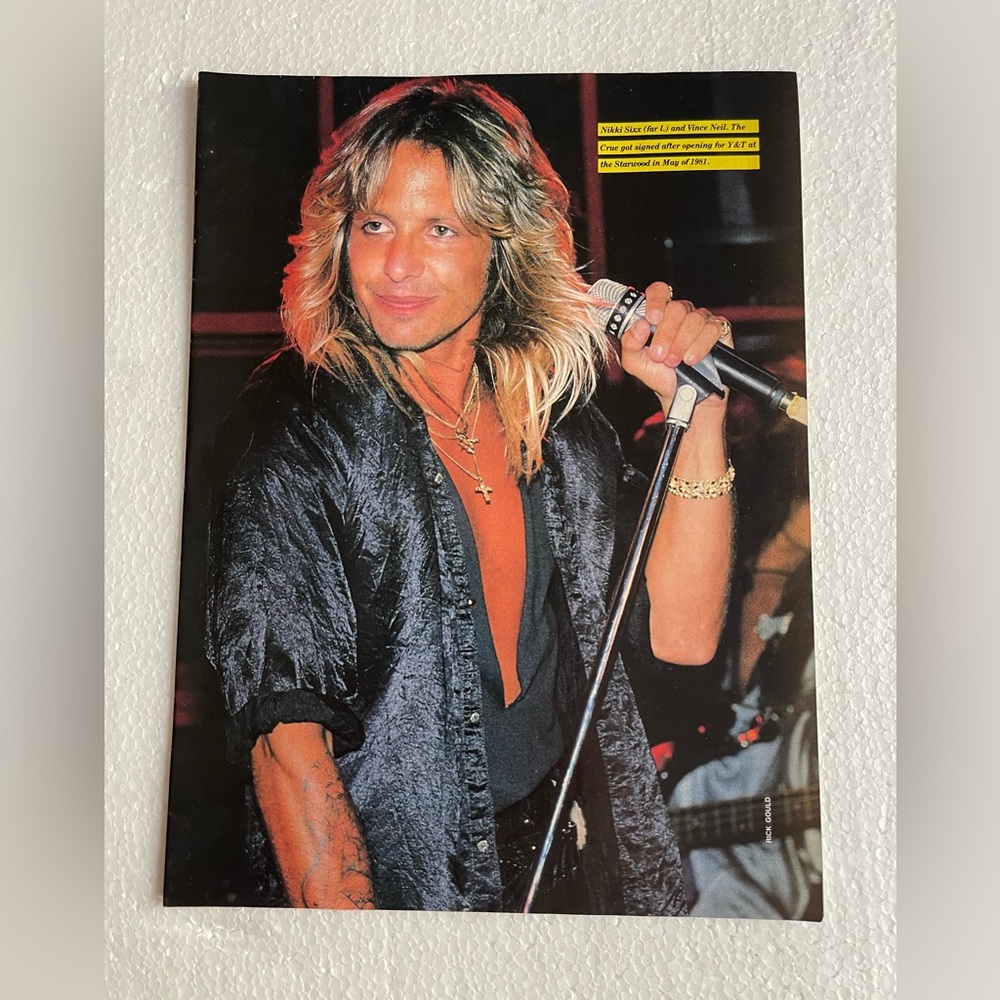 Vintage Motley Crue Vince Neil pinup